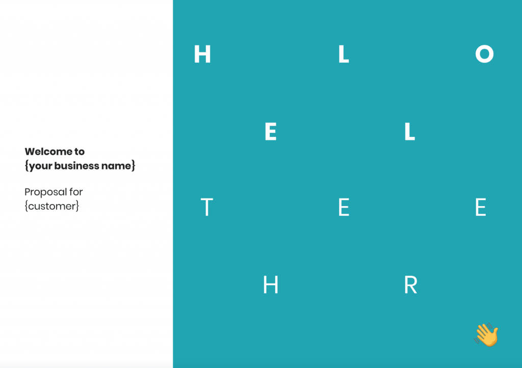 web design life proposal cover