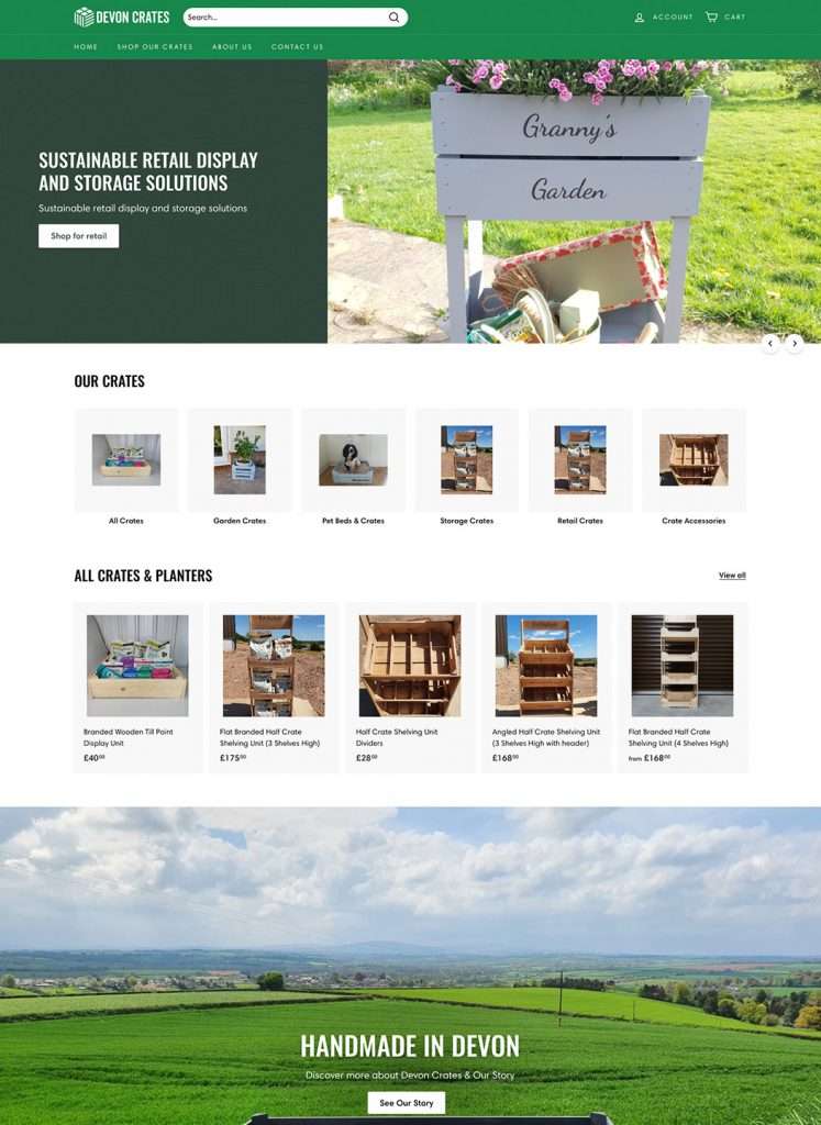 custom create retailer website