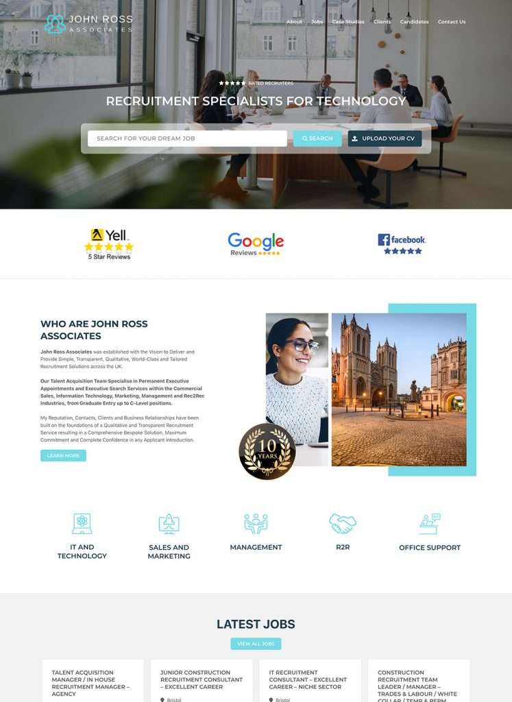 john ross Recruitment website